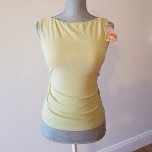 NWT - OGL Move Eco-Mousse® Ruched Sides Boatneck Brami Thermal Tank Top (M)